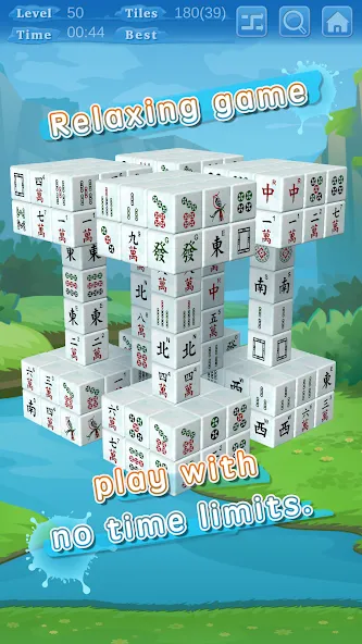 Скачать Stacker Mahjong 3D [MOD: без рекламы и все уровни открыты] — скриншот 4