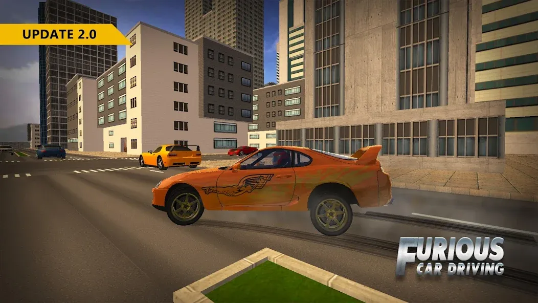 Furious Car Driving 2023 [MOD: безлимитные деньги и топливо] (Бесплатно / APK) — скриншот 2
