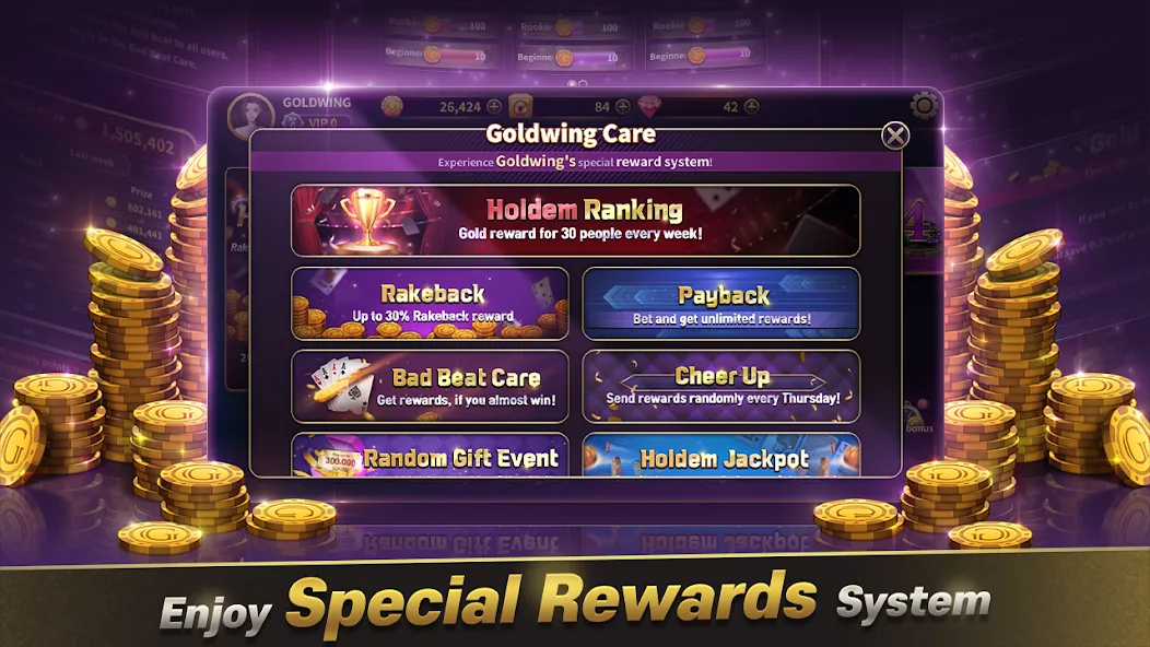 GoldWing Casino Global [MOD: безлимитные монеты и бонусы] последняя версия — скриншот 1