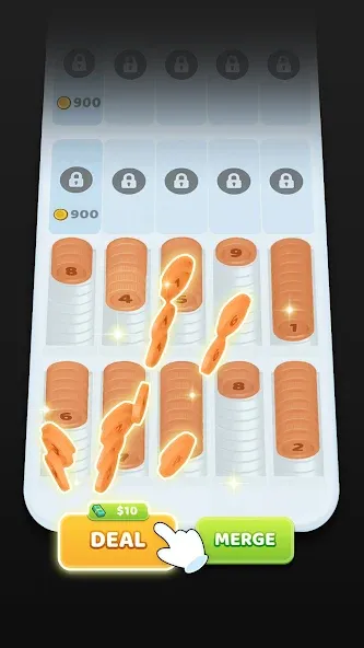 Скачать взлом Coin Sort [MOD: безлимитные монеты и открыты все уровни] — скриншот 2