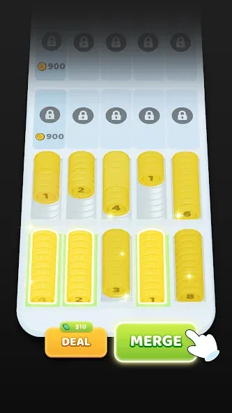 Скачать взлом Coin Sort [MOD: безлимитные монеты и открыты все уровни] — скриншот 3