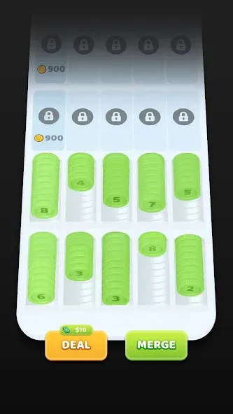 Скачать взлом Coin Sort [MOD: безлимитные монеты и открыты все уровни] — скриншот 4