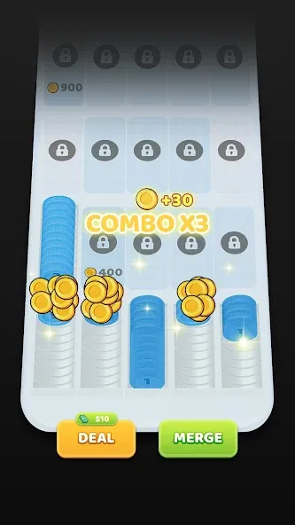 Скачать взлом Coin Sort [MOD: безлимитные монеты и открыты все уровни] — скриншот 5