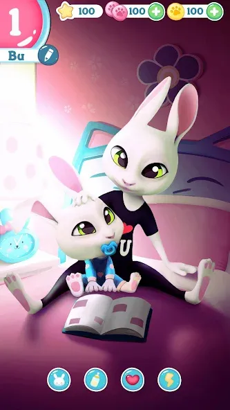 Скачать Bu Bunny - Cute pet care game [MOD: много монет и ресурсов] — скриншот 3