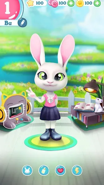 Скачать Bu Bunny - Cute pet care game [MOD: много монет и ресурсов] — скриншот 4