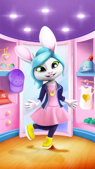 Скачать Bu Bunny - Cute pet care game [MOD: много монет и ресурсов] — скриншот 5