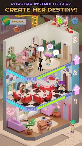 Скачать Idol Tower: K-pop & Models [MOD: безлимитные деньги и премиум-контент] — скриншот 1