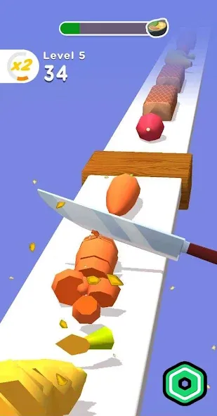 Super Slices Robux Roblominer [MOD: безлимитные робуксы и все уровни] — Скачать бесплатно (APK) — скриншот 2