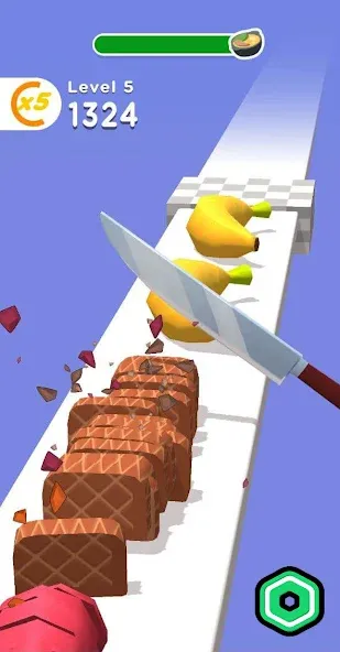 Super Slices Robux Roblominer [MOD: безлимитные робуксы и все уровни] — Скачать бесплатно (APK) — скриншот 4