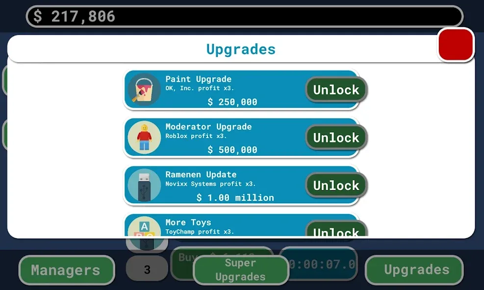 The Ok Clicker [MOD: быстрый прирост очков и бонусы] (Бесплатно / APK) — скриншот 3
