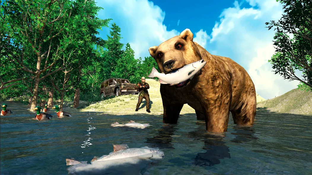 Скачать Hunting Simulator 4x4 [MOD: безлимитные деньги и патроны] на телефон — скриншот 3