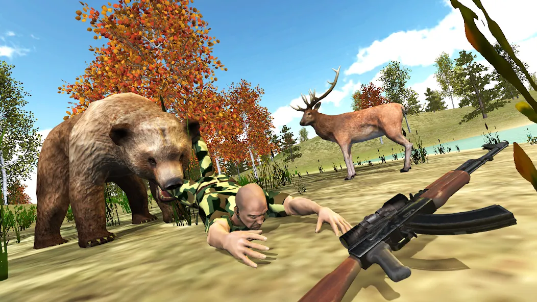 Скачать Hunting Simulator 4x4 [MOD: безлимитные деньги и патроны] на телефон — скриншот 4