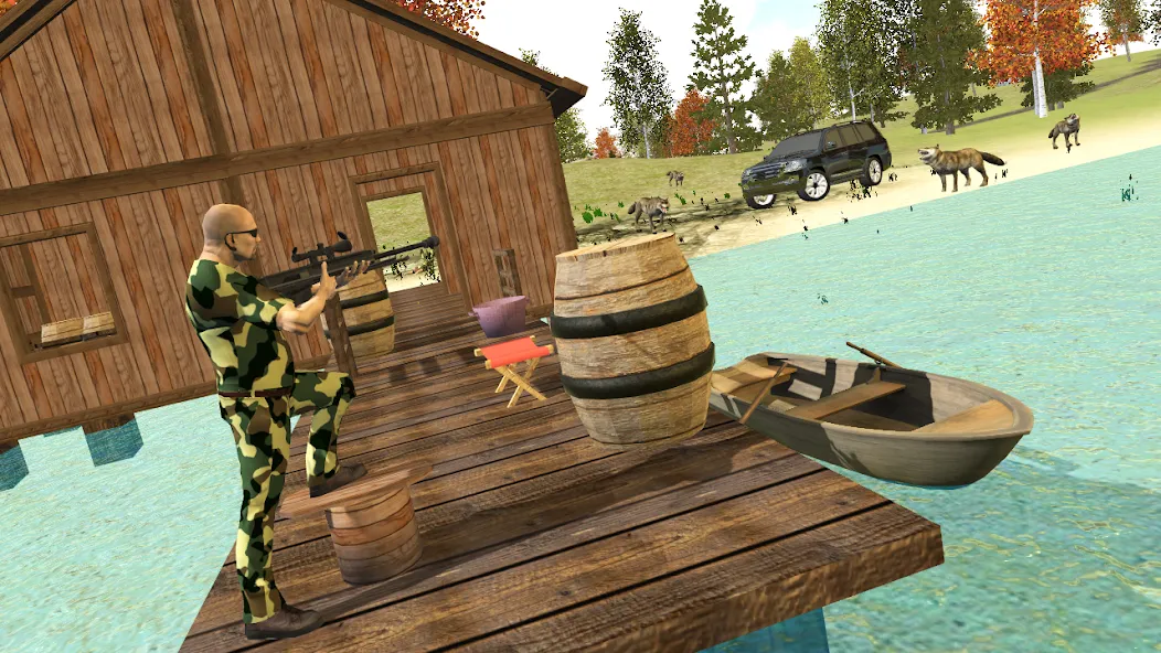 Скачать Hunting Simulator 4x4 [MOD: безлимитные деньги и патроны] на телефон — скриншот 5