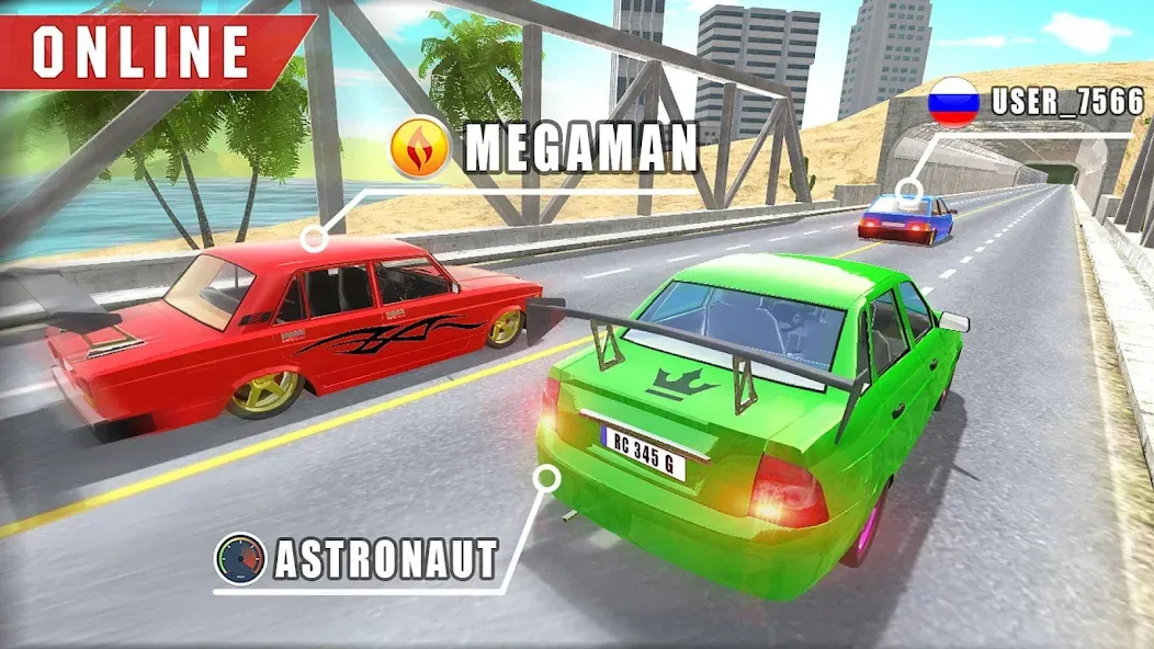Скачать взлом Real Cars Online Racing [MOD: безлимитные деньги и топливо] — скриншот 3