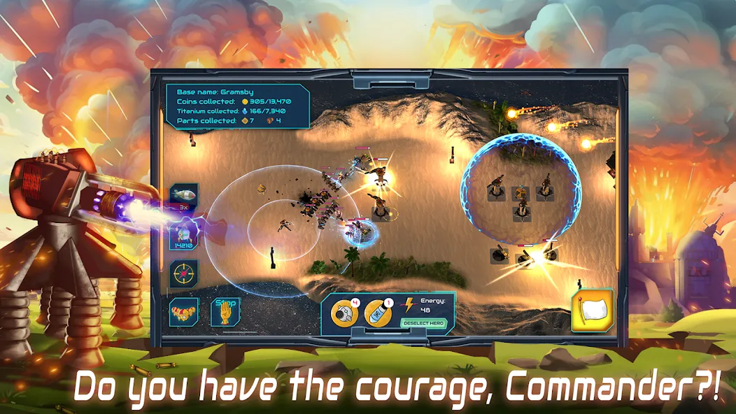 Скачать Boulder Base: Defense Strategy [MOD: безлимитные ресурсы и усиленная база] на телефон — скриншот 4