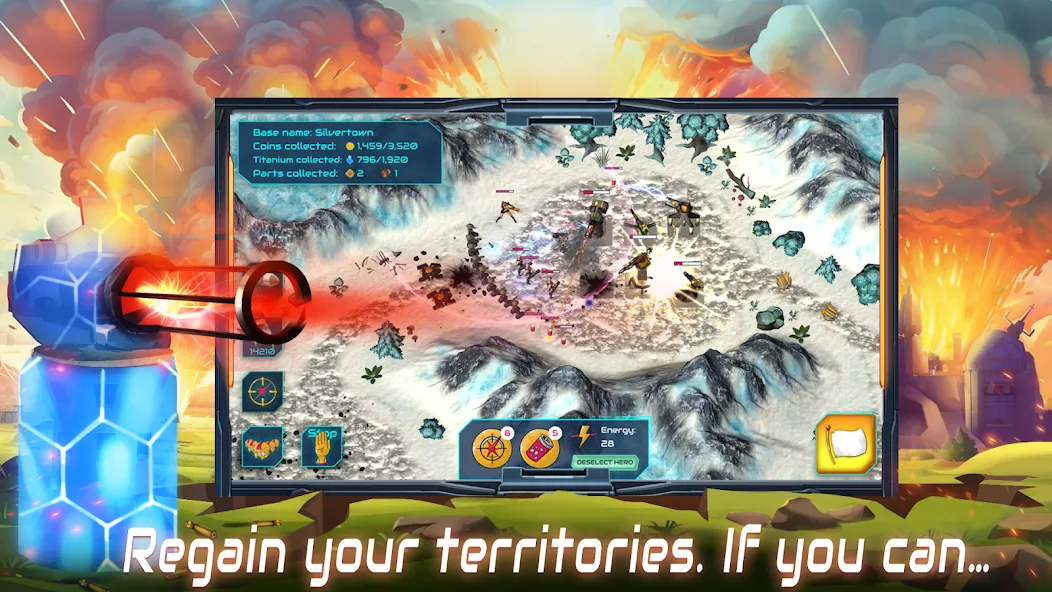 Скачать Boulder Base: Defense Strategy [MOD: безлимитные ресурсы и усиленная база] на телефон — скриншот 5