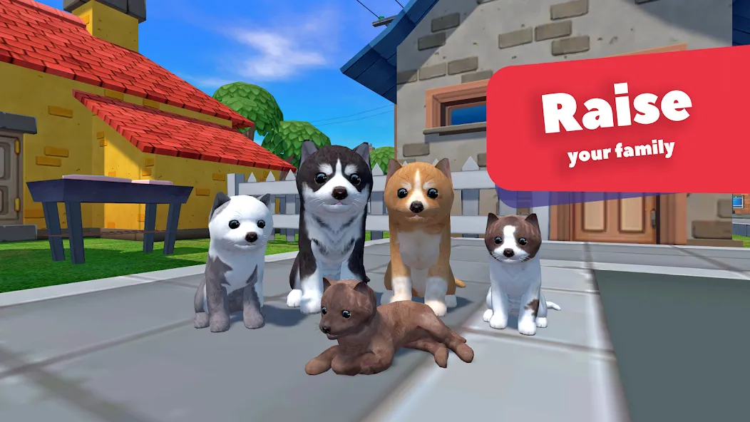 Взломанная Dog Simulator - Animal Life [MOD: безлимитные монеты и все породы] на Андроид — скриншот 1