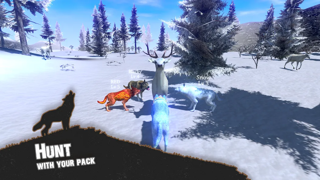 Скачать Wolf Simulator - Animal Games [MOD: безлимитные деньги и здоровье] на телефон — скриншот 1