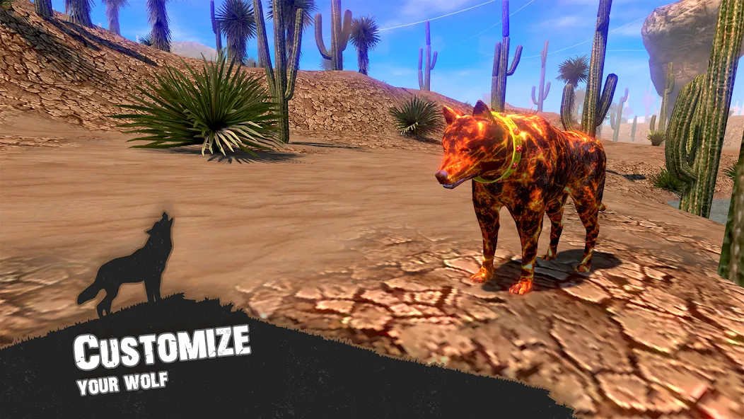 Скачать Wolf Simulator - Animal Games [MOD: безлимитные деньги и здоровье] на телефон — скриншот 2