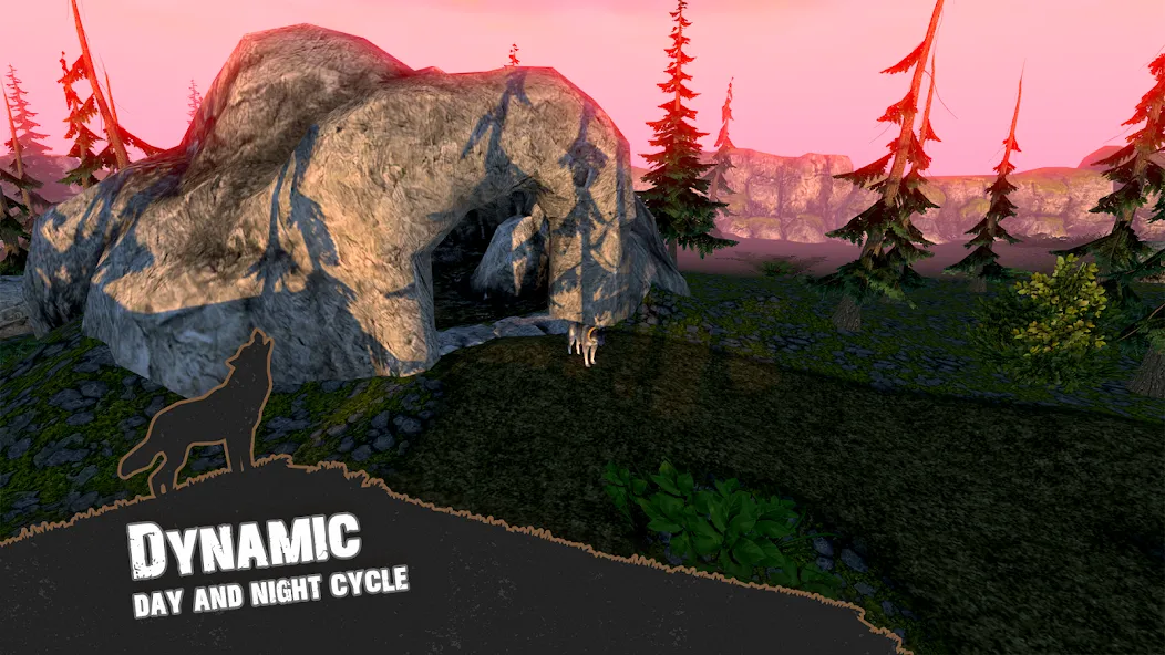 Скачать Wolf Simulator - Animal Games [MOD: безлимитные деньги и здоровье] на телефон — скриншот 4