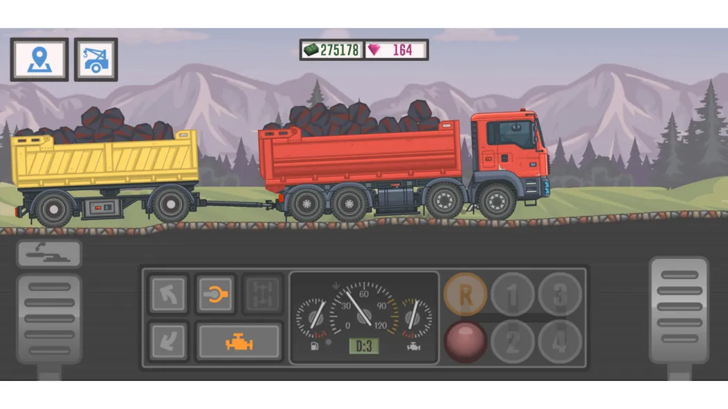 Trucker and Trucks [MOD: много денег и все грузовики открыты] последняя версия — скриншот 1