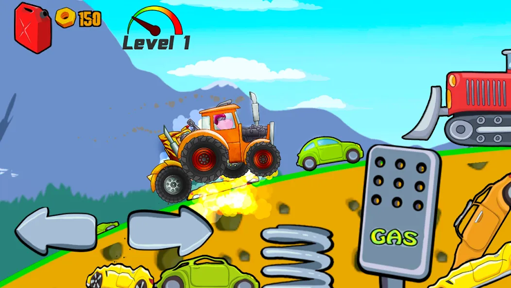 Скачать Kids Monster Truck Racing Game [MOD: без рекламы и все машины открыты] на телефон — скриншот 3