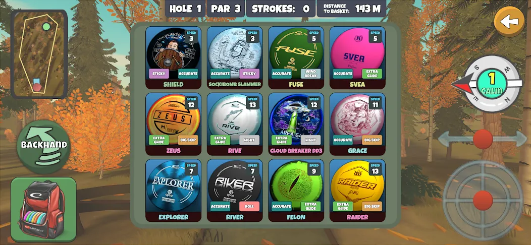 Скачать Disc Golf Valley [MOD: безлимитные диски и открыты все поля] на телефон — скриншот 3