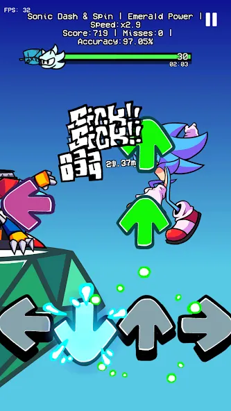 Dashin Spin Rhythm Battle [MOD: безлимитные монеты и все уровни] на Андроид — скриншот 2