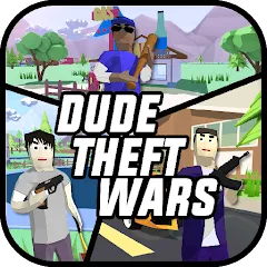 Скачать взлом Dude Theft Wars Shooting Games [MOD: безлимитные деньги и оружие]