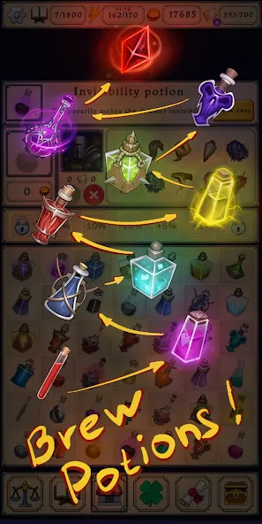Взломанная Potion shop: Alchemy Simulator [MOD: безлимитные деньги и ресурсы] на Андроид — скриншот 1