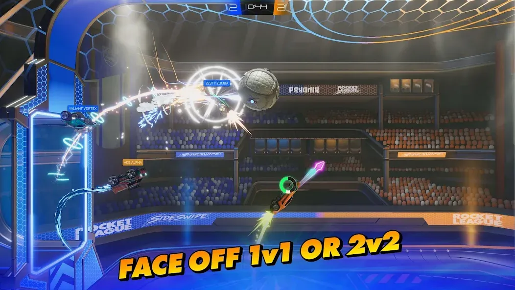 Взломанная Rocket League Sideswipe [MOD: бесконечные деньги и все машины] на Андроид — скриншот 2