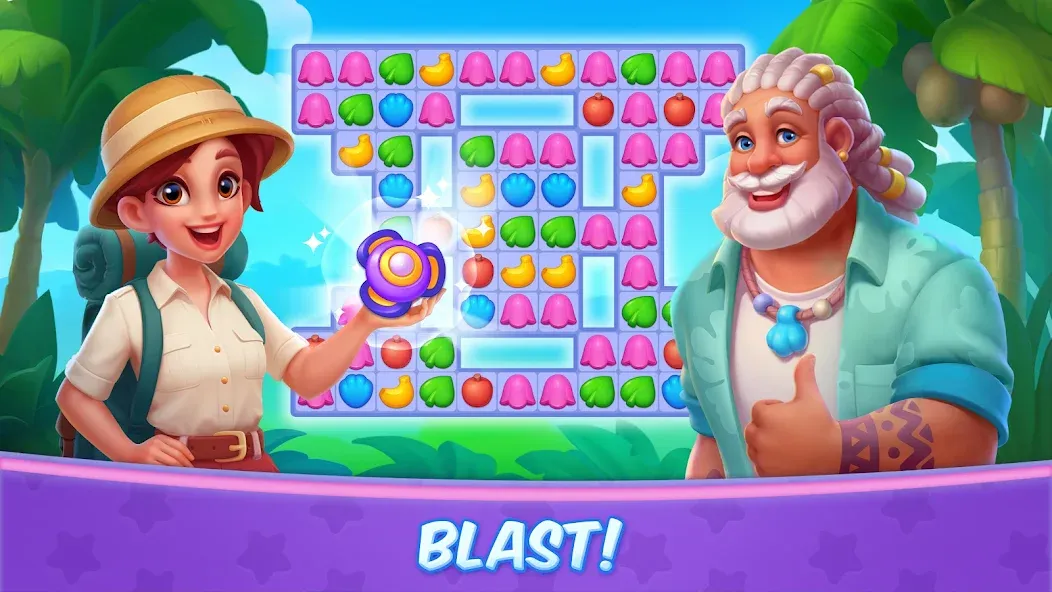 Tropicmania: Match-3 adventure [MOD: безлимитные жизни и много монет] на Андроид — скриншот 1