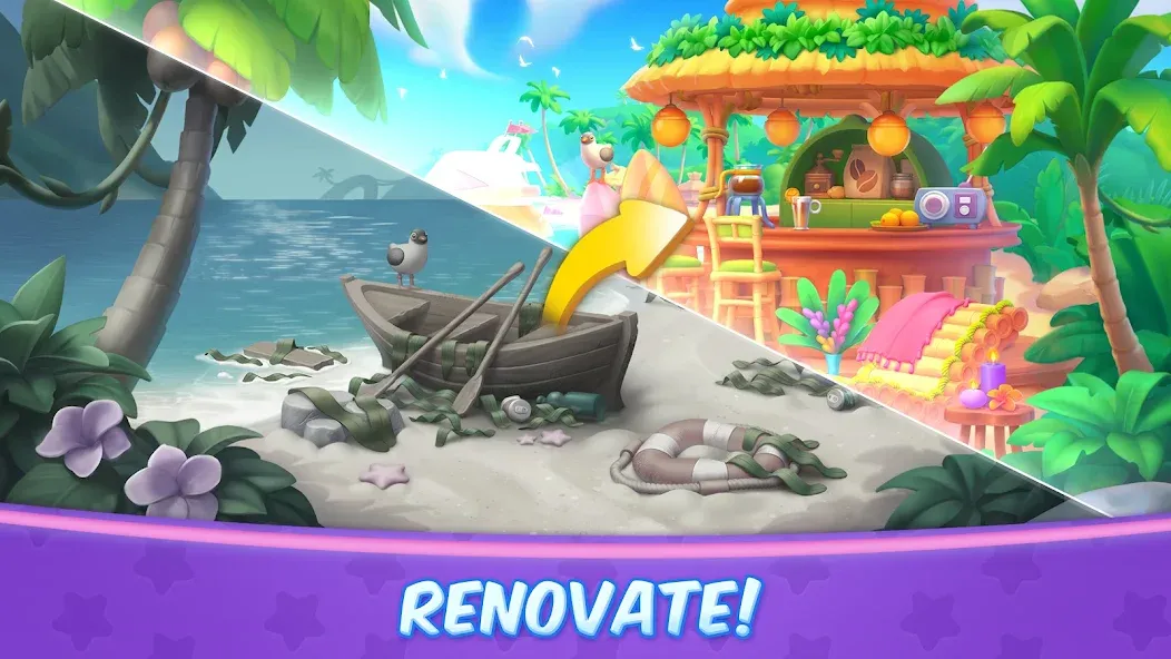 Tropicmania: Match-3 adventure [MOD: безлимитные жизни и много монет] на Андроид — скриншот 2