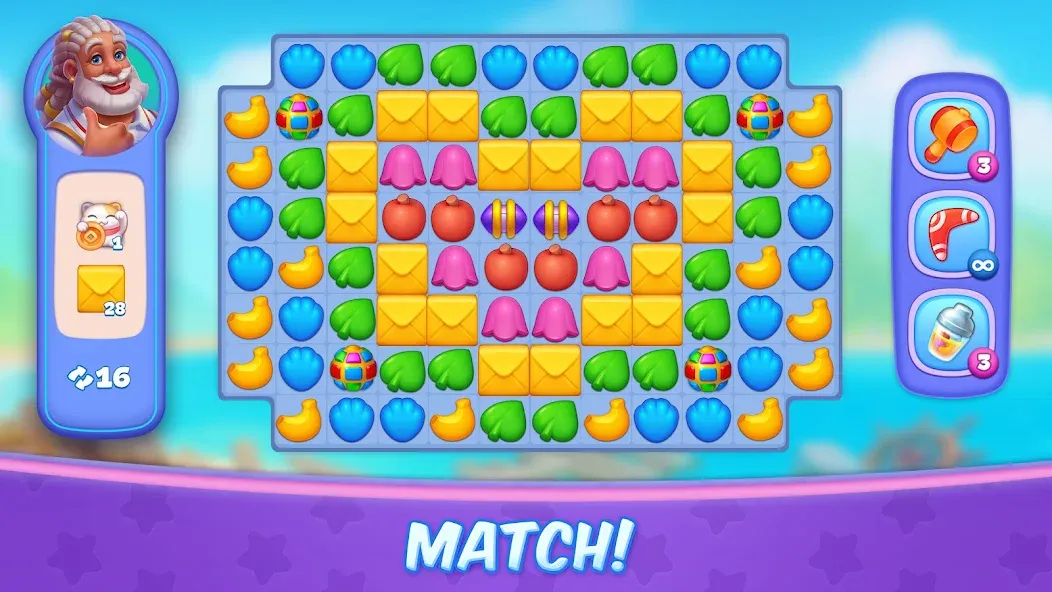 Tropicmania: Match-3 adventure [MOD: безлимитные жизни и много монет] на Андроид — скриншот 3