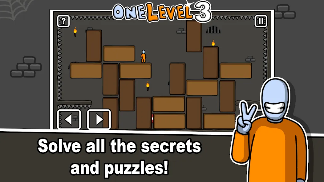 One Level 3 Stickman Jailbreak [MOD: безлимитные подсказки и открыты все уровни] на Андроид — скриншот 4
