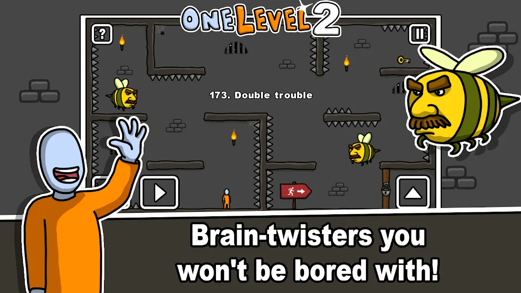 Скачать One Level 2 Stickman Jailbreak [MOD: открыты все уровни и подсказки] — скриншот 3