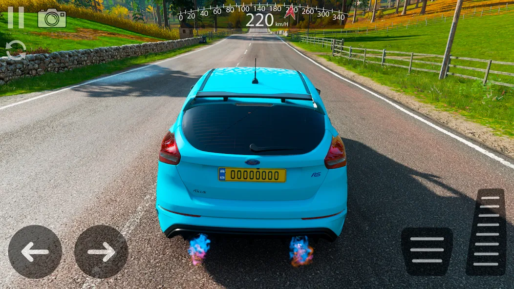 Drive Ford Focus RS Simulator [MOD: безлимитные деньги и топливо] на Андроид — скриншот 1