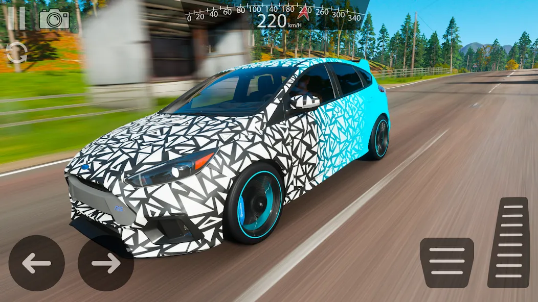 Drive Ford Focus RS Simulator [MOD: безлимитные деньги и топливо] на Андроид — скриншот 3