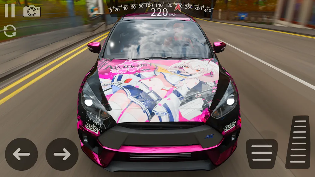 Drive Ford Focus RS Simulator [MOD: безлимитные деньги и топливо] на Андроид — скриншот 4
