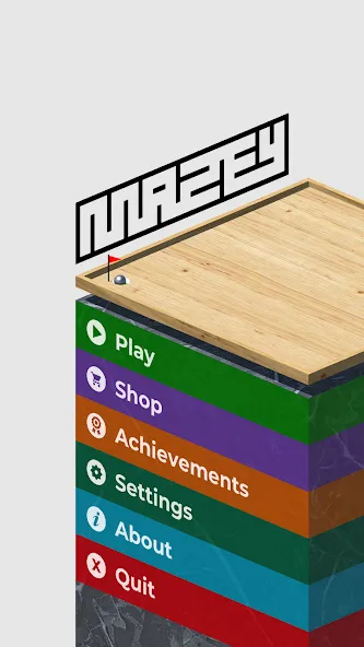 Mazey - Wooden Tilt Maze Game [MOD: без рекламы и открыты все уровни] на Андроид — скриншот 1