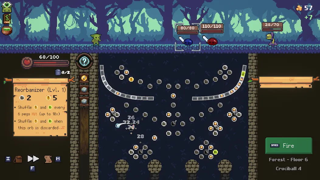 Скачать Peglin - A Pachinko Roguelike [MOD: безлимитные деньги и все улучшения] на телефон — скриншот 1