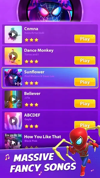 Взломанная Universe Hero 3D - Music&Swing [MOD: безлимитные монеты и все песни] на Андроид — скриншот 3