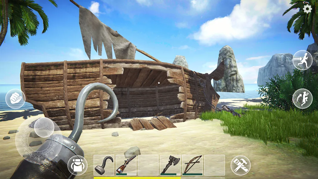 Last Pirate: Survival Island [MOD: безлимитные ресурсы и здоровье] — Скачать бесплатно (APK) — скриншот 1