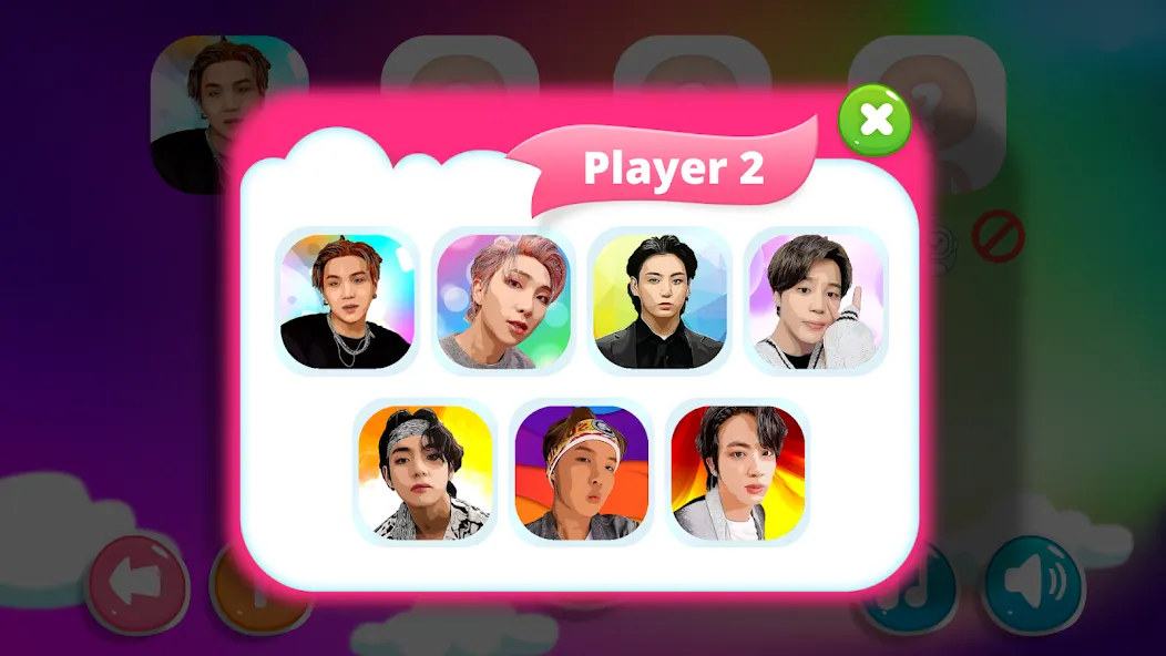 Скачать взлом Bangtan Memory [MOD: безлимитные подсказки и жизни] — скриншот 2