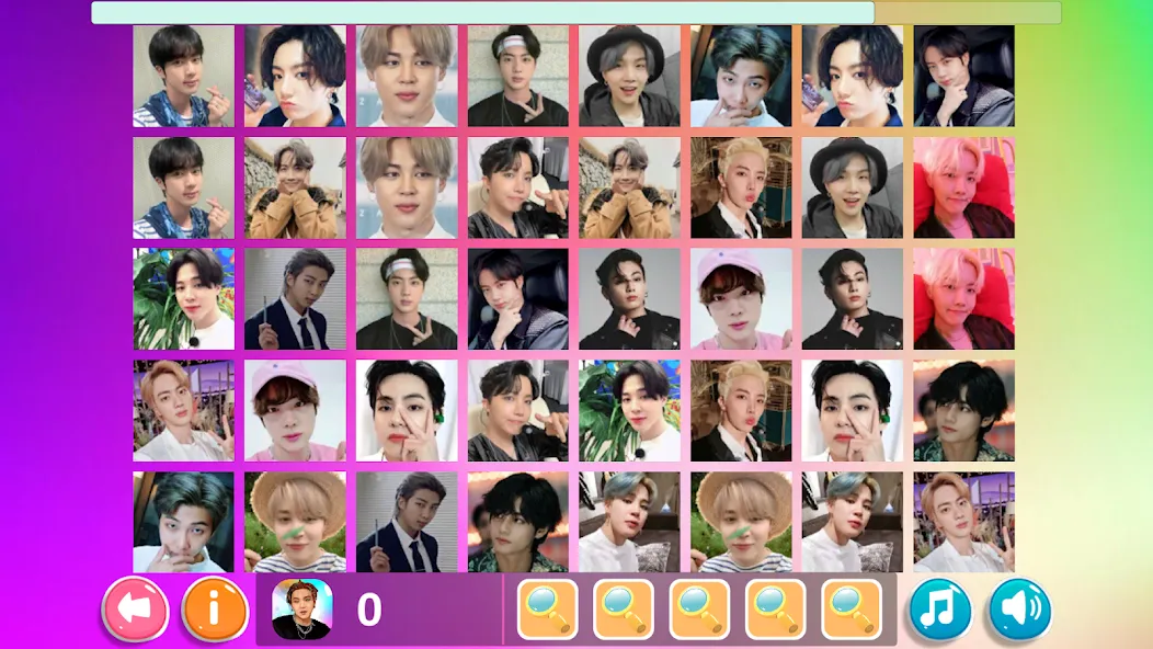 Скачать взлом Bangtan Memory [MOD: безлимитные подсказки и жизни] — скриншот 3
