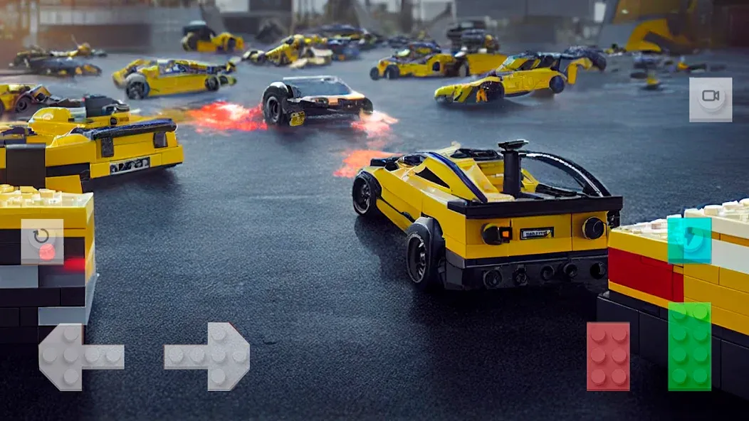 Скачать Block Car Wars Brick Car Crash [MOD: безлимитные деньги и все машины открыты] на телефон — скриншот 2