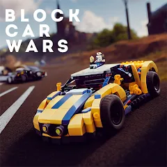 Скачать Block Car Wars Brick Car Crash [MOD: безлимитные деньги и все машины открыты] на телефон