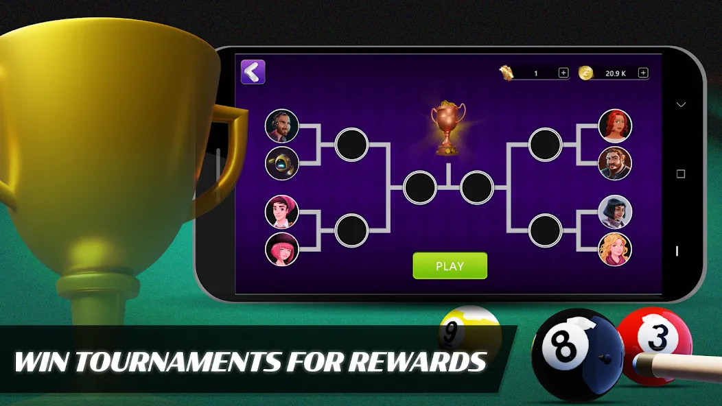 8 Ball Billiards Offline Pool [MOD: без рекламы и безлимитные монеты] последняя версия — скриншот 3