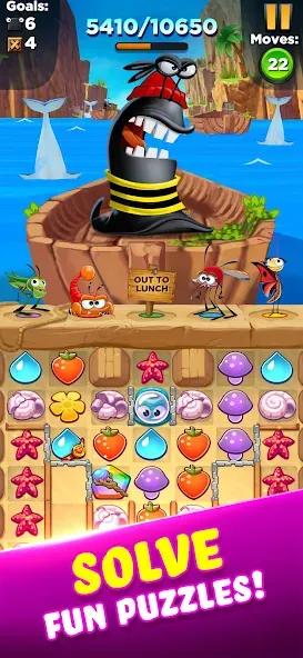 Best Fiends - Match 3 Puzzles [MOD: безлимитные ходы и подсказки] последняя версия — скриншот 2