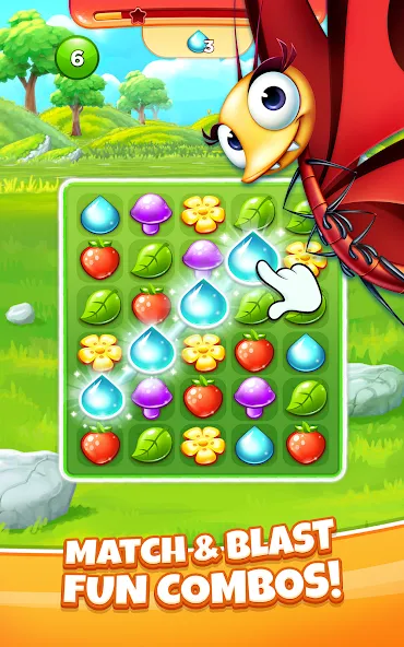 Match 3 Game - Fiends Stars [MOD: безлимитные жизни и усилители] (Бесплатно / APK) — скриншот 1